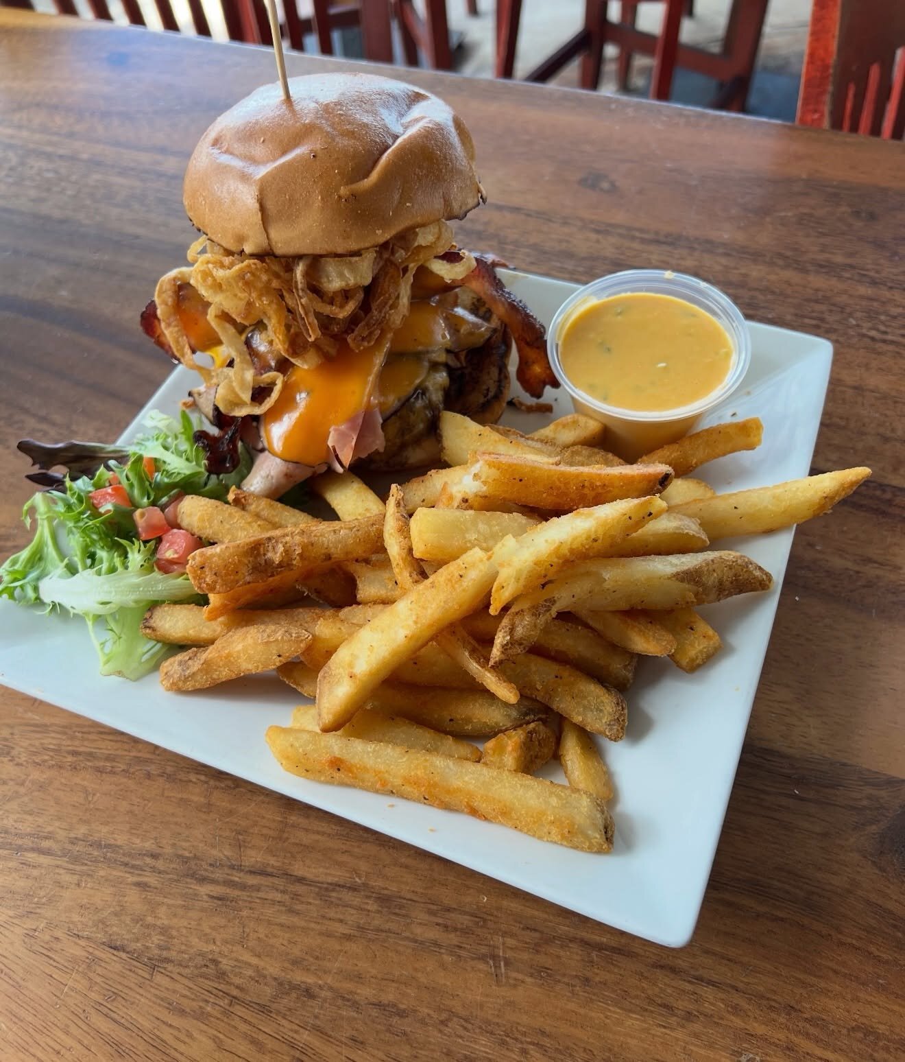 A plate from the O'Maddy's kitchen, shot on the deck