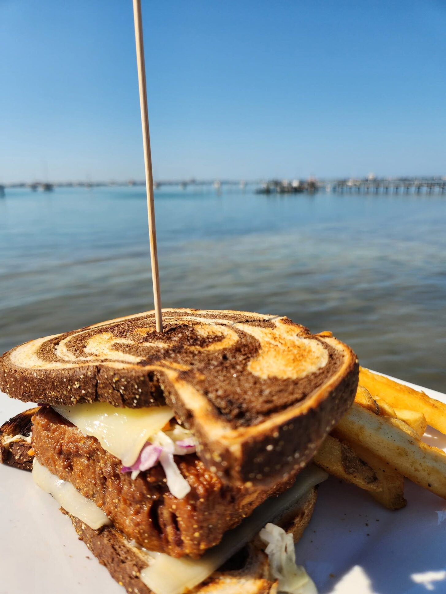 A plate from the O'Maddy's kitchen, shot on the deck