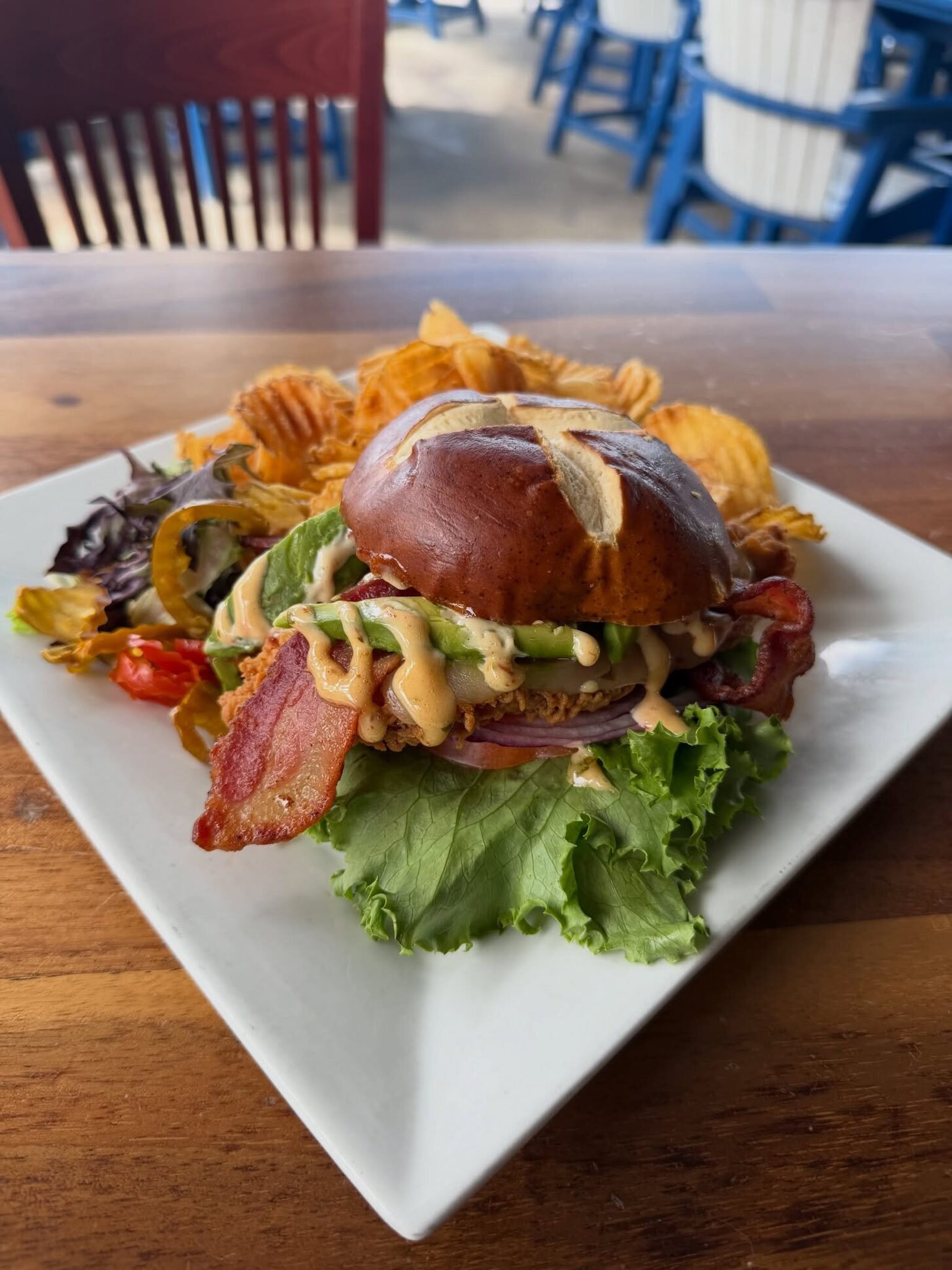 A plate from the O'Maddy's kitchen, shot on the deck