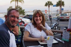 The O'Maddy's crowd on the waterfront